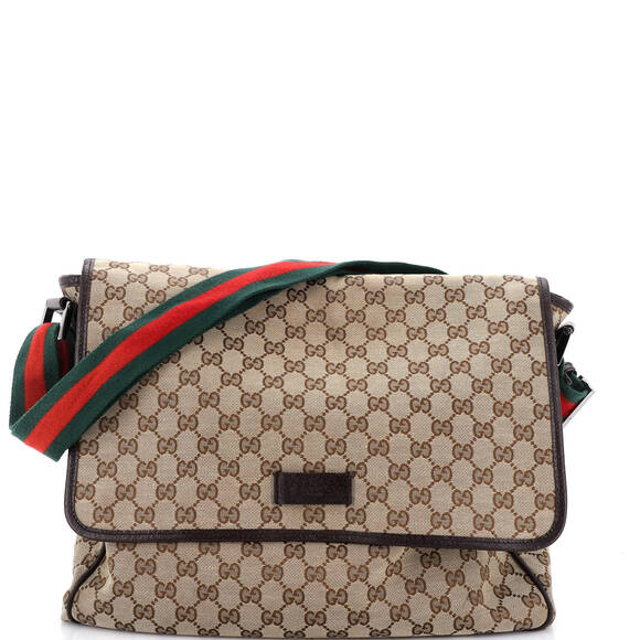 Gucci Web Strap Flap Messenger Gg #241789G91B